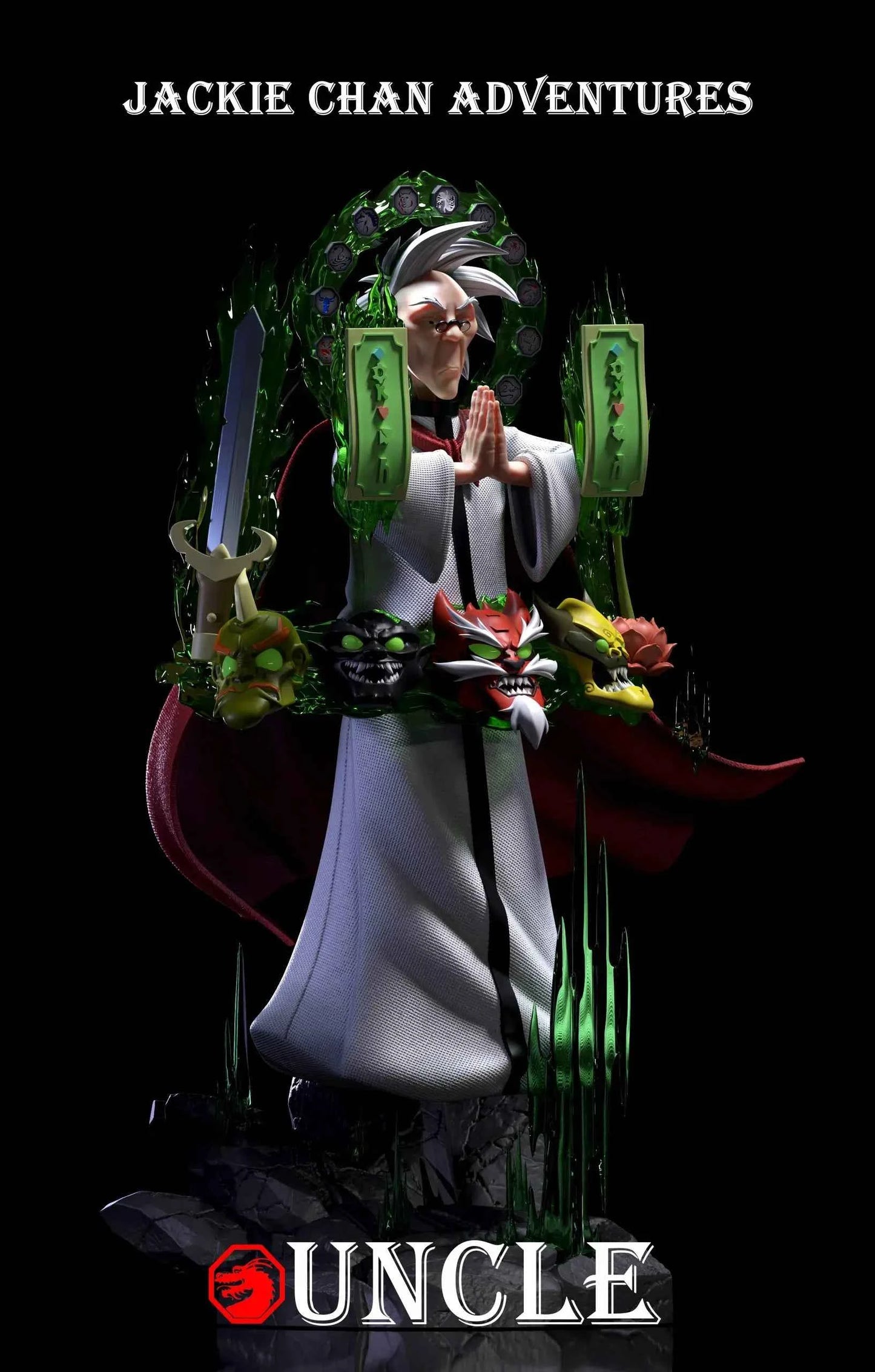 Jackie Chan Adventures 12 Talisman Studio Uncle Resin Statue