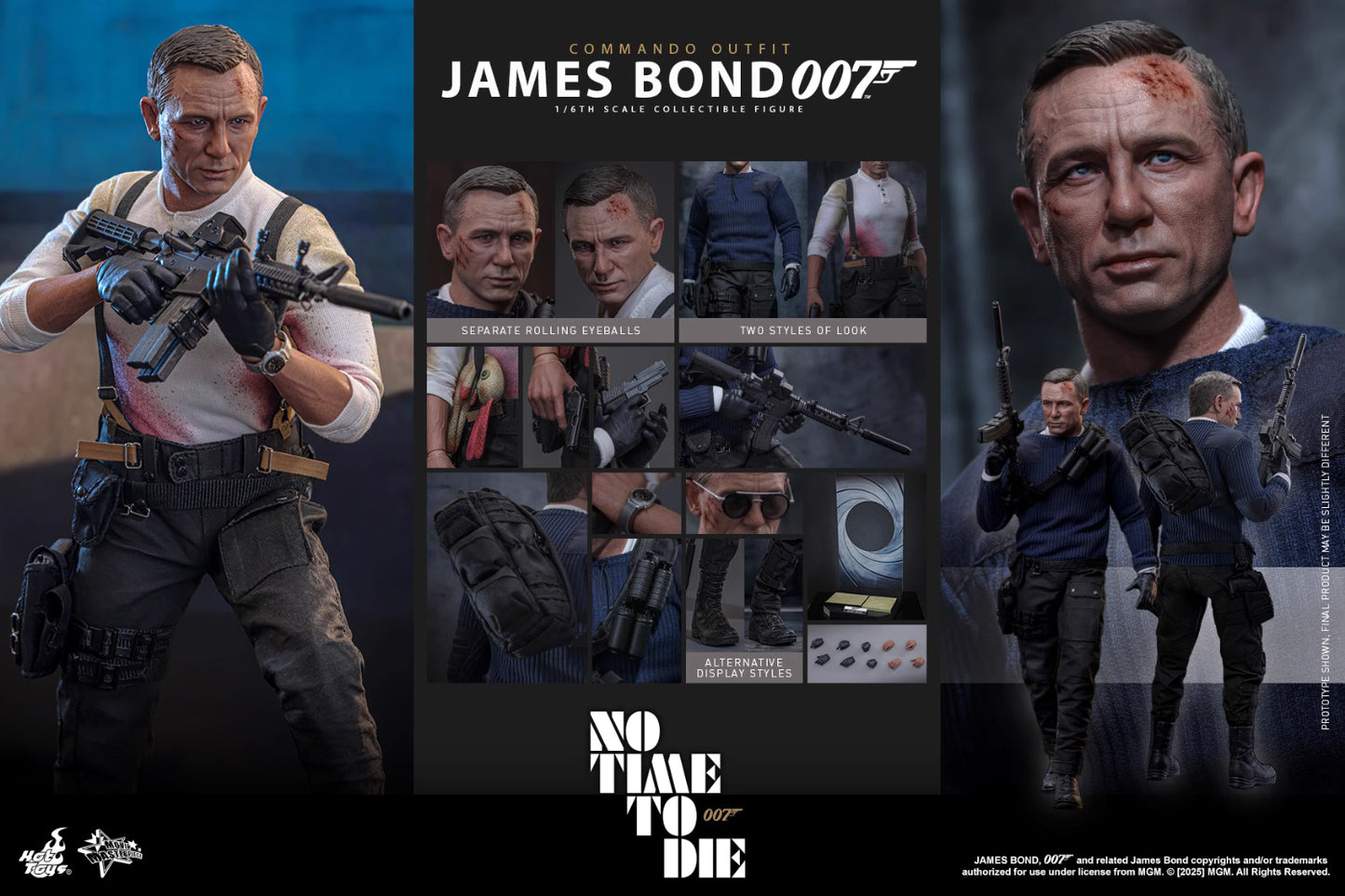 James Bond Hot Toys No Time To Die James Bond (Commando Outfit) MMS804 Licensed Action Figure