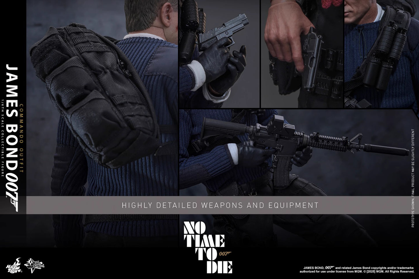 James Bond Hot Toys No Time To Die James Bond (Commando Outfit) MMS804 Licensed Action Figure