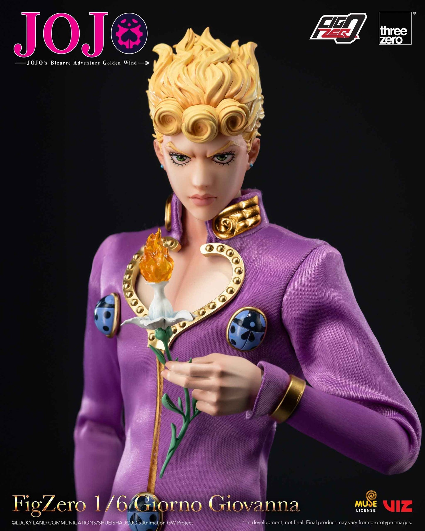 Jojo's Bizarre Adventure Threezero Giorno Giovanna 3Z06570M0 Licensed Action Figure - Santoryu Resins Collectors