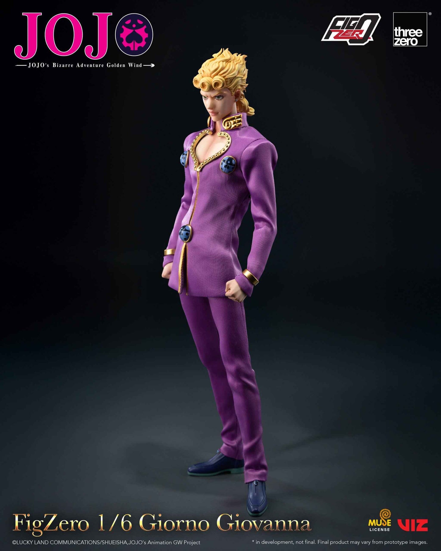Jojo's Bizarre Adventure Threezero Giorno Giovanna 3Z06570M0 Licensed Action Figure - Santoryu Resins Collectors