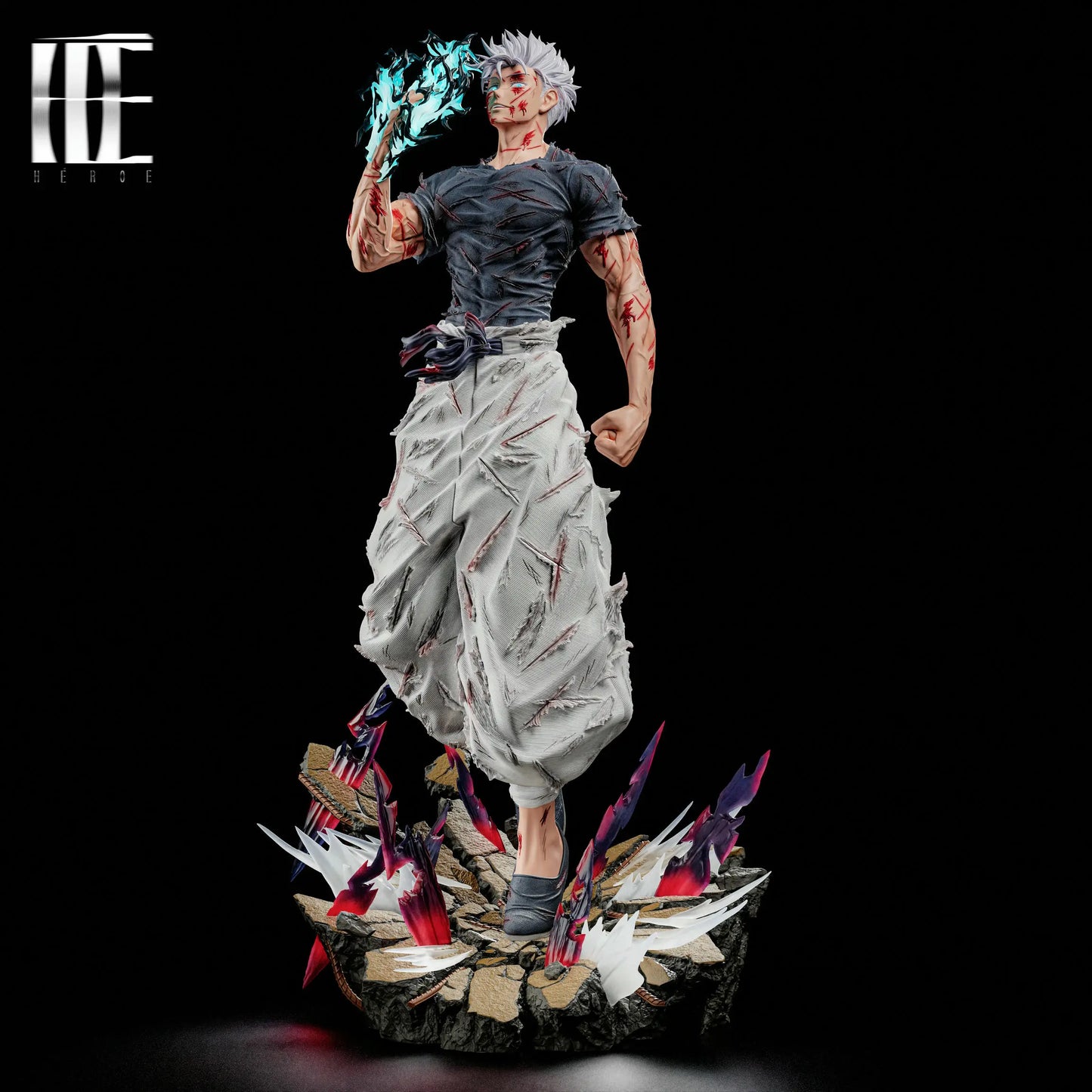 Jujutsu Kaisen Heroe Collectibles Studio attle Damaged Satoru Gojo Resin Statue