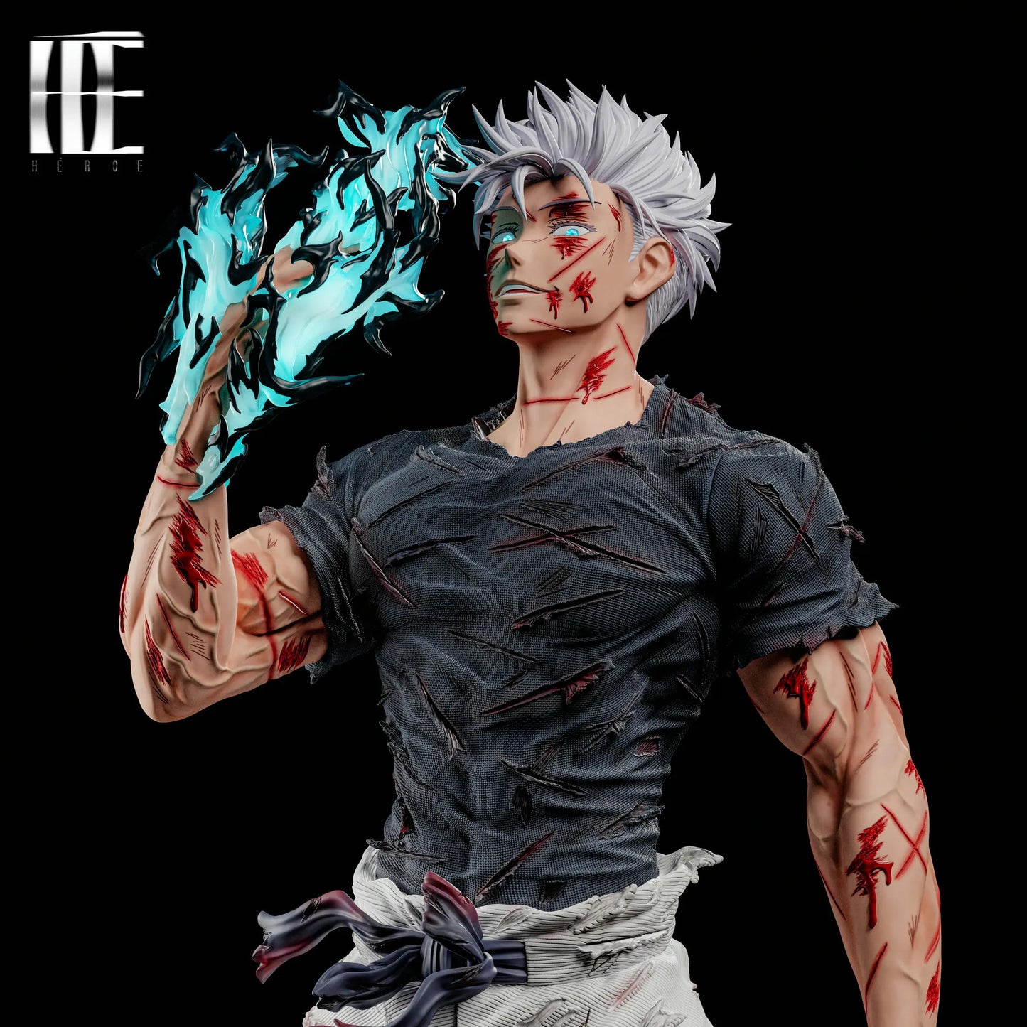 Jujutsu Kaisen Heroe Collectibles Studio attle Damaged Satoru Gojo Resin Statue