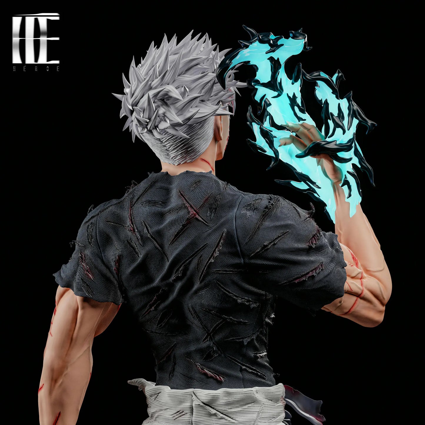 Jujutsu Kaisen Heroe Collectibles Studio attle Damaged Satoru Gojo Resin Statue