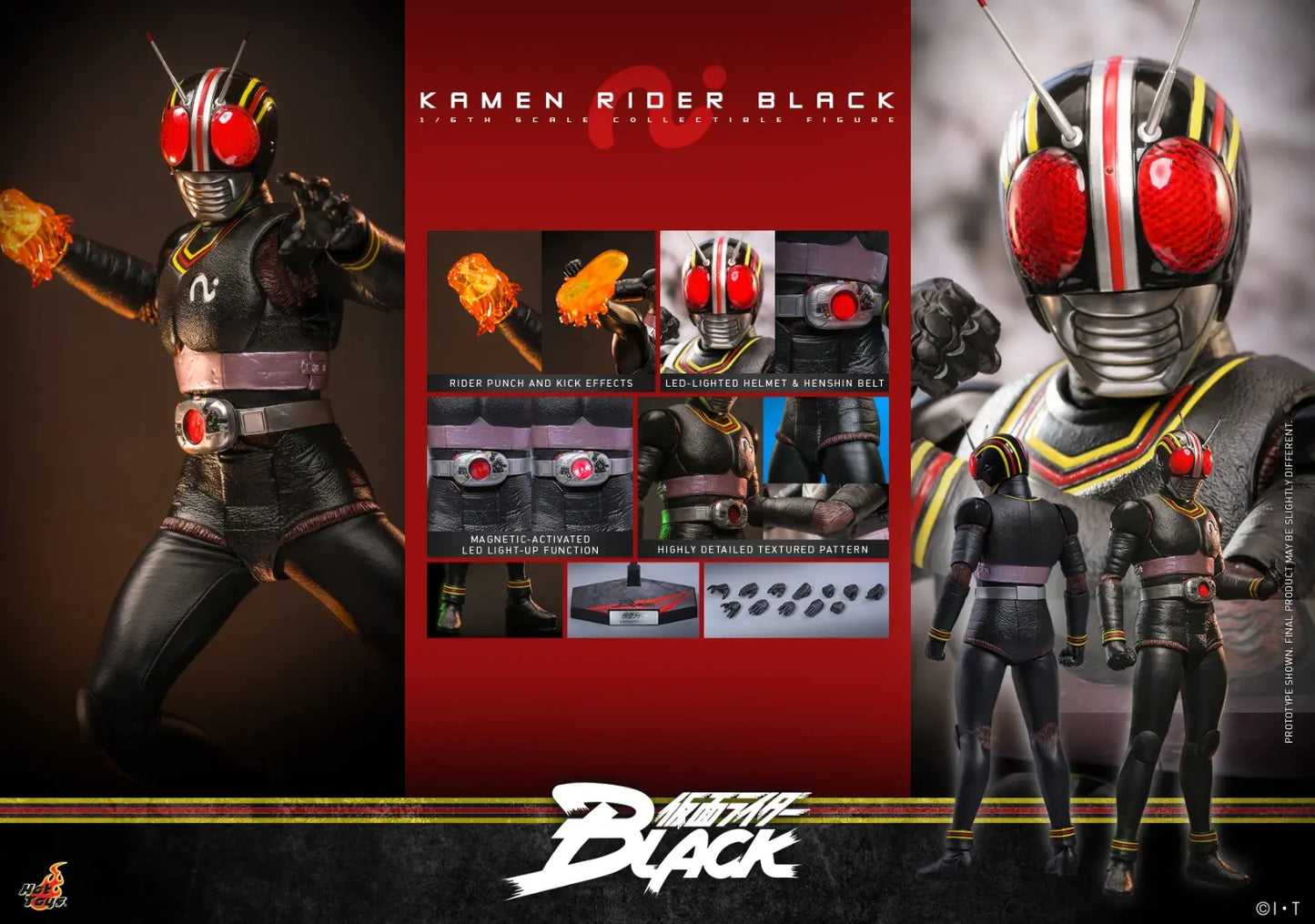 Kamen Rider Hot Toys Kamen Rider Black TMS158 Licensed Action Figure