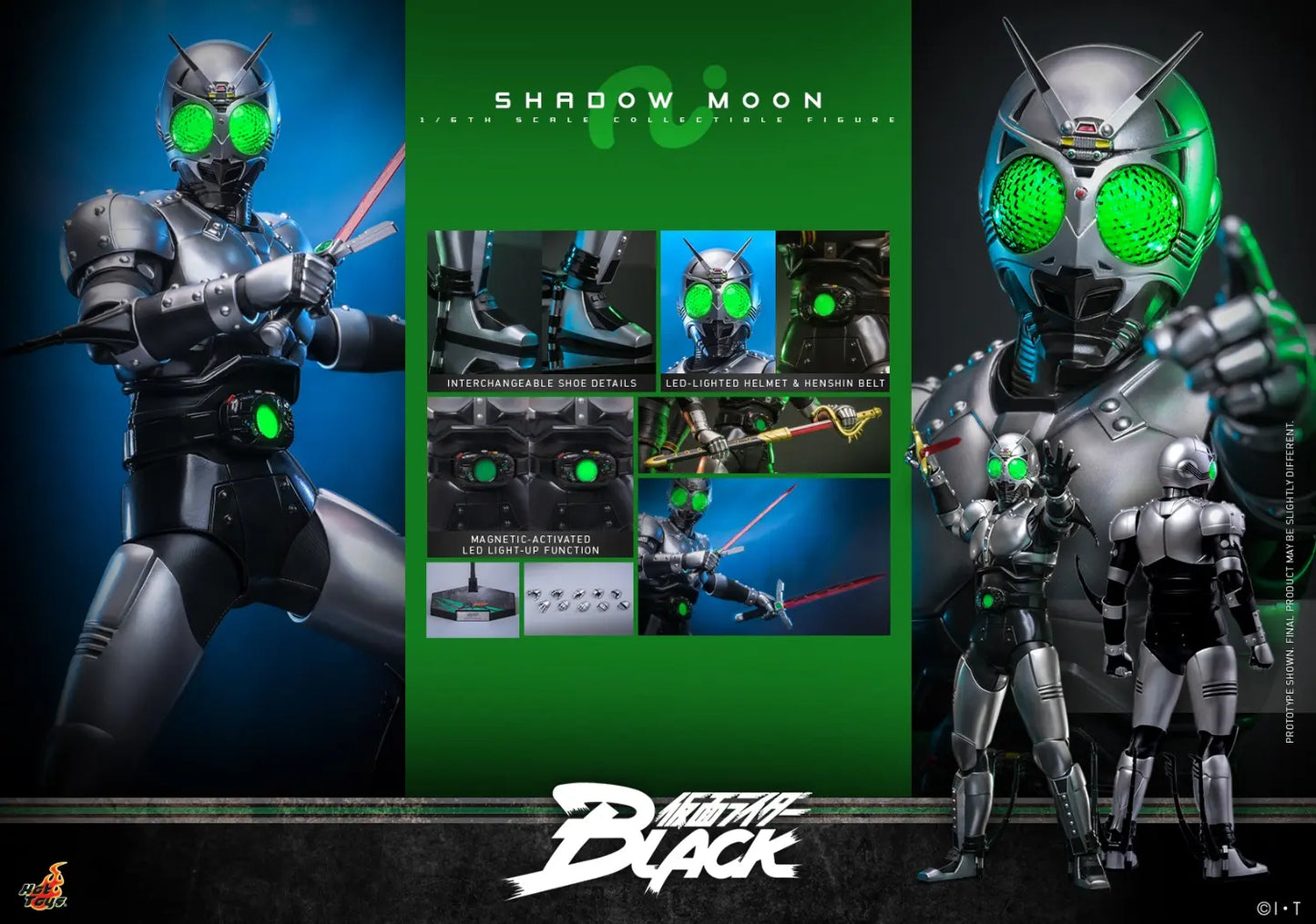 Kamen Rider Hot Toys Kamen Rider Shadow Moon TMS159 Licensed Action Figure