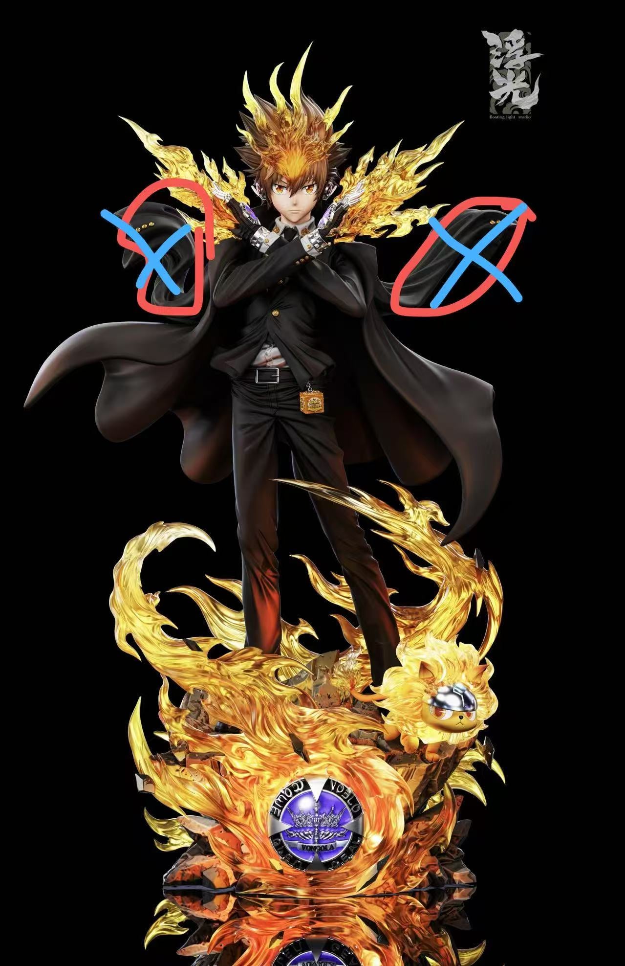Katekyo Hitman Reborn Floating Light Studio Tsunayoshi Sawada Resin Statue
