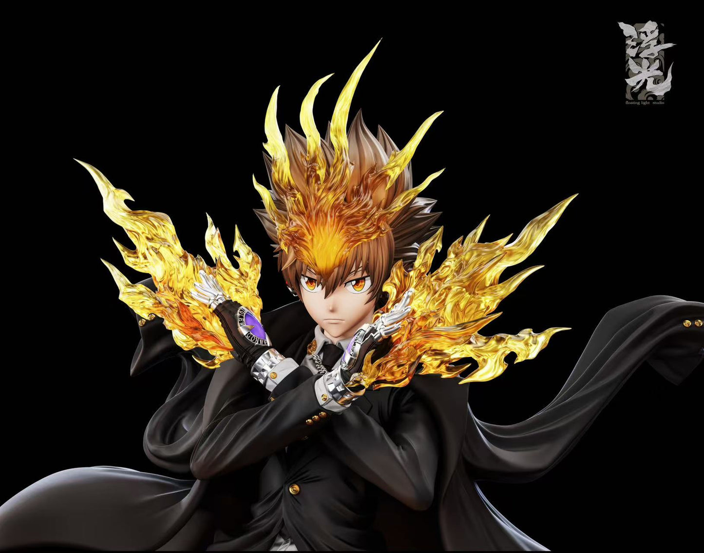 Katekyo Hitman Reborn Floating Light Studio Tsunayoshi Sawada Resin Statue
