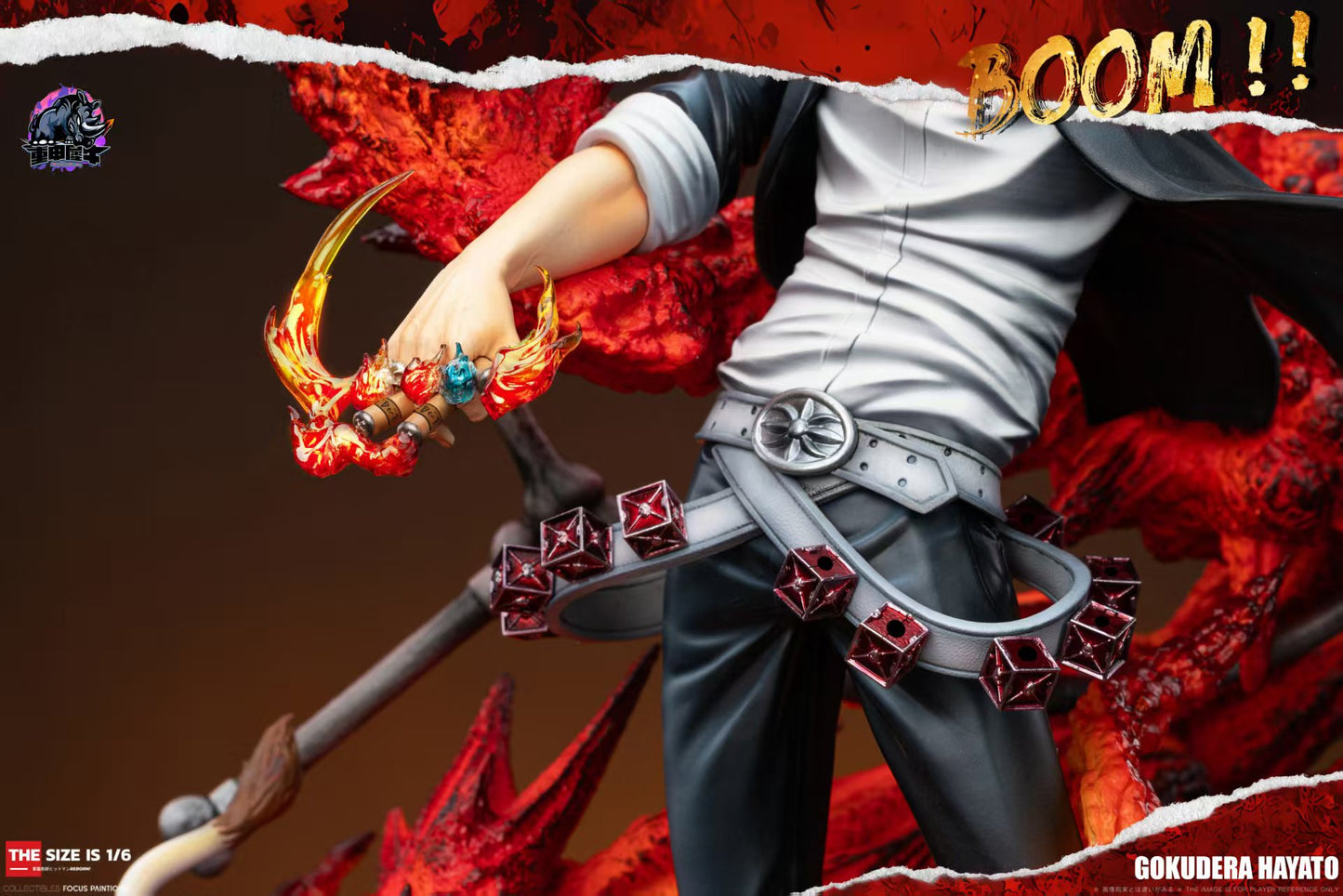 Katekyo Hitman Reborn Rhinoceros Studio Gokudera Hayato Resin Statue