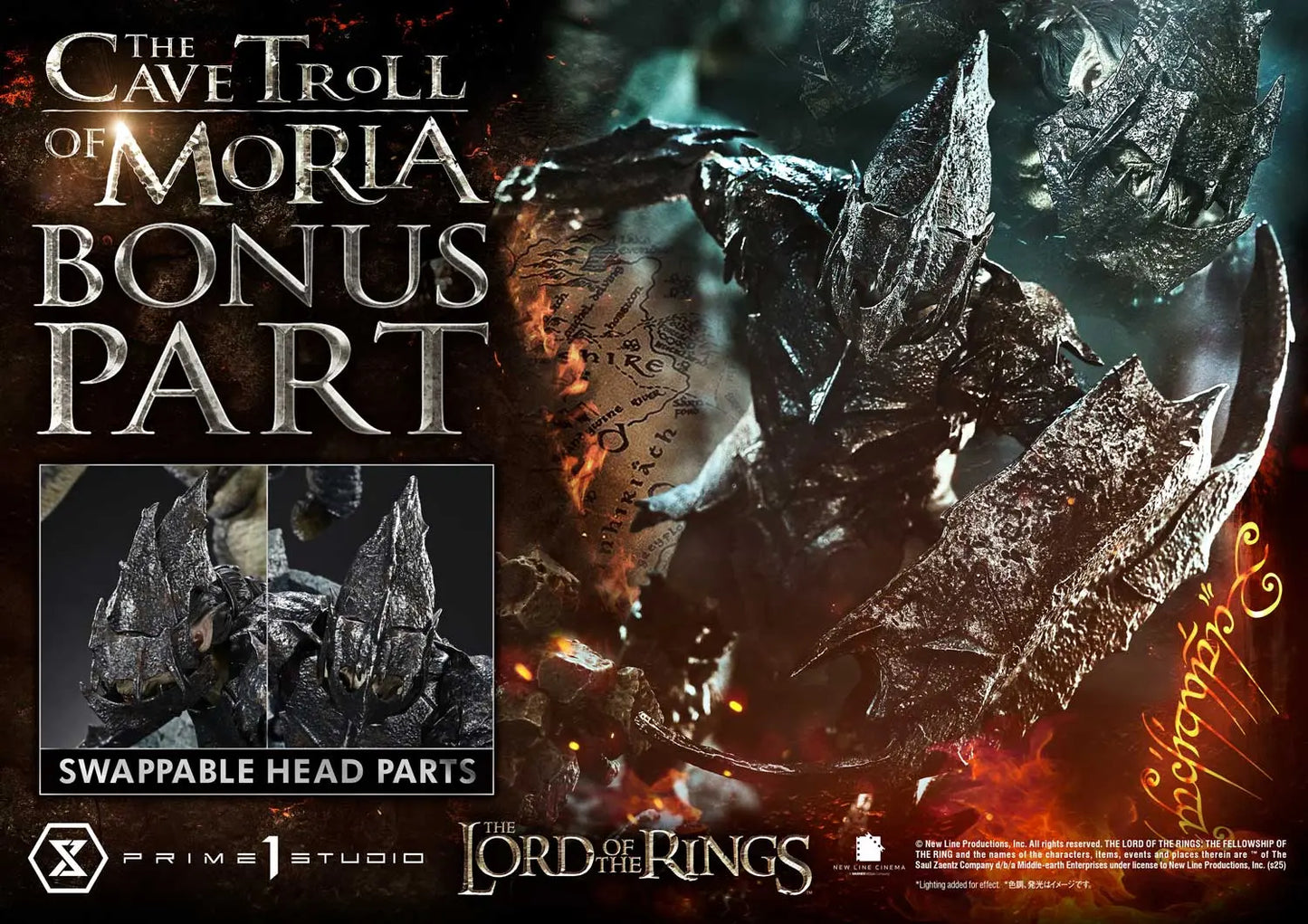 Lord of the Rings Prime 1 Studio The Cave Troll of Moria PMLOTR-13 PMLOTR-13S Licensed Resin Statue