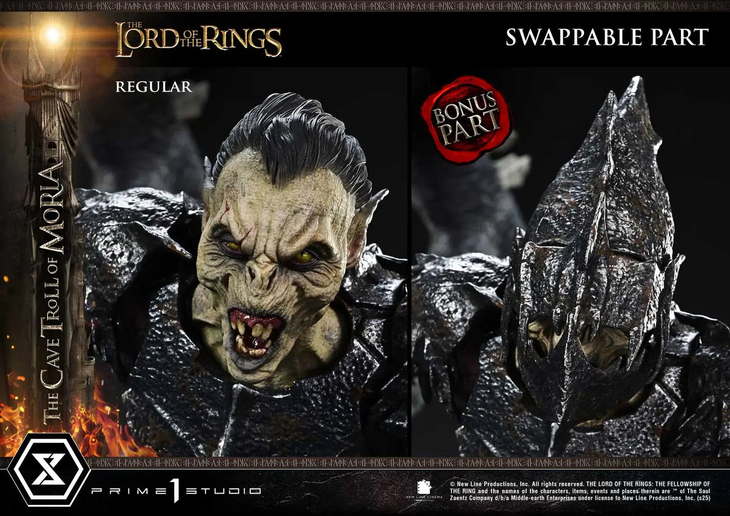 Lord of the Rings Prime 1 Studio The Cave Troll of Moria PMLOTR-13 PMLOTR-13S Licensed Resin Statue
