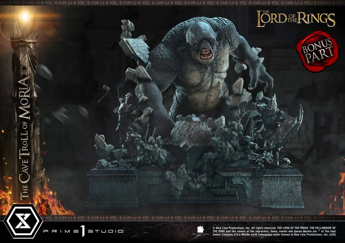 Lord of the Rings Prime 1 Studio The Cave Troll of Moria PMLOTR-13 PMLOTR-13S Licensed Resin Statue