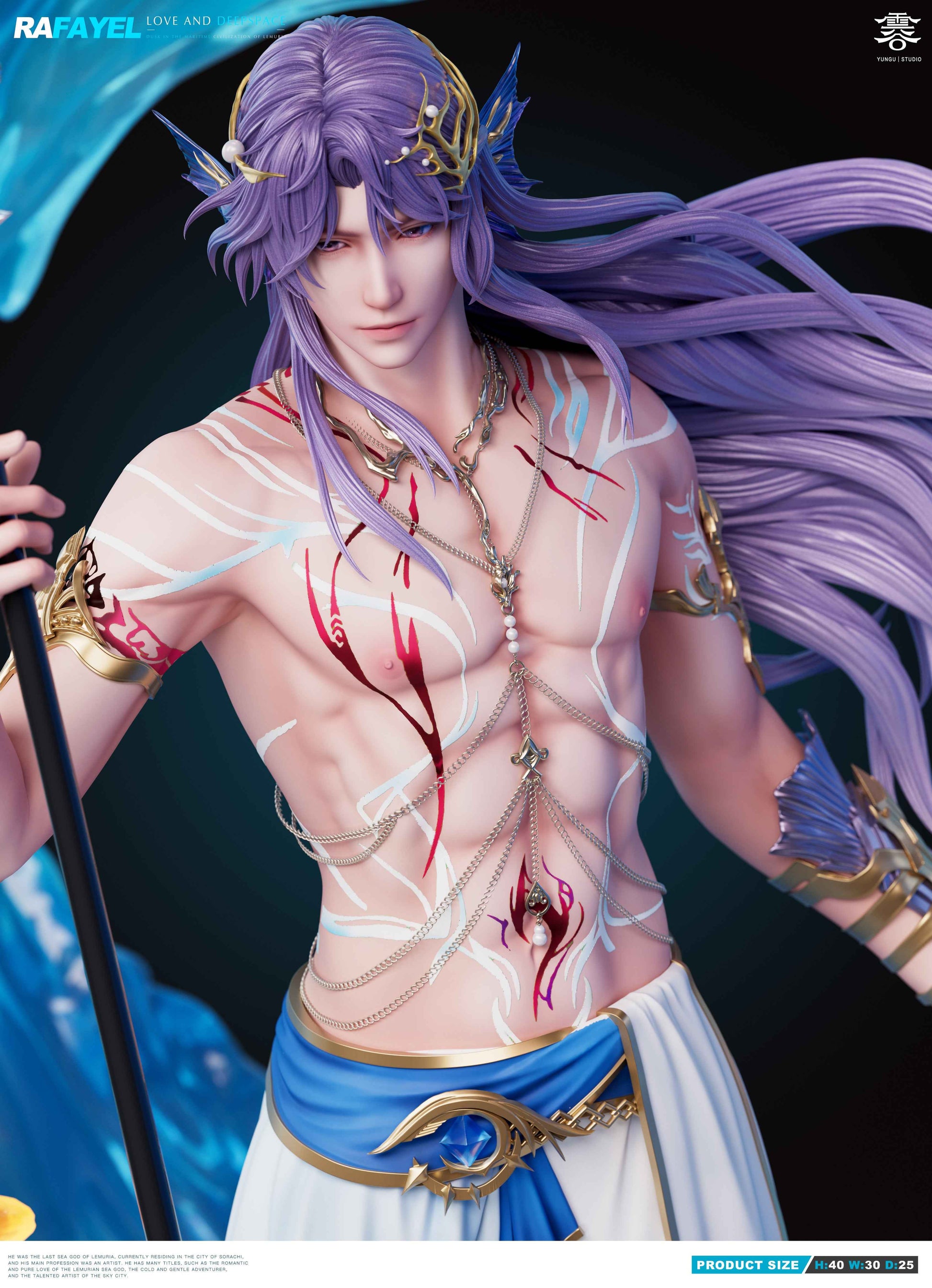 Love and Deepspace Yun Gu Studio Poseidon Rafayel 1/6 Resin Statue