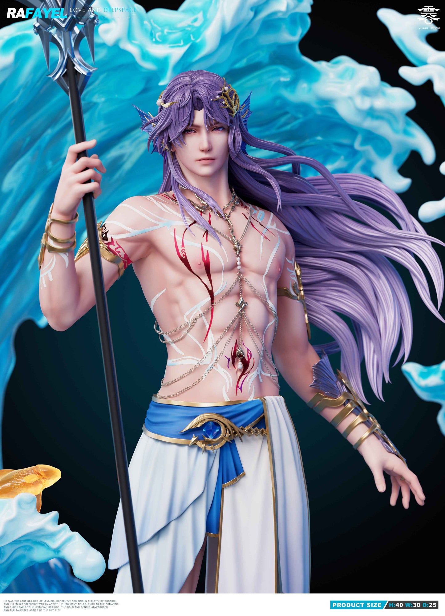 Love and Deepspace Yun Gu Studio Poseidon Rafayel 1/6 Resin Statue