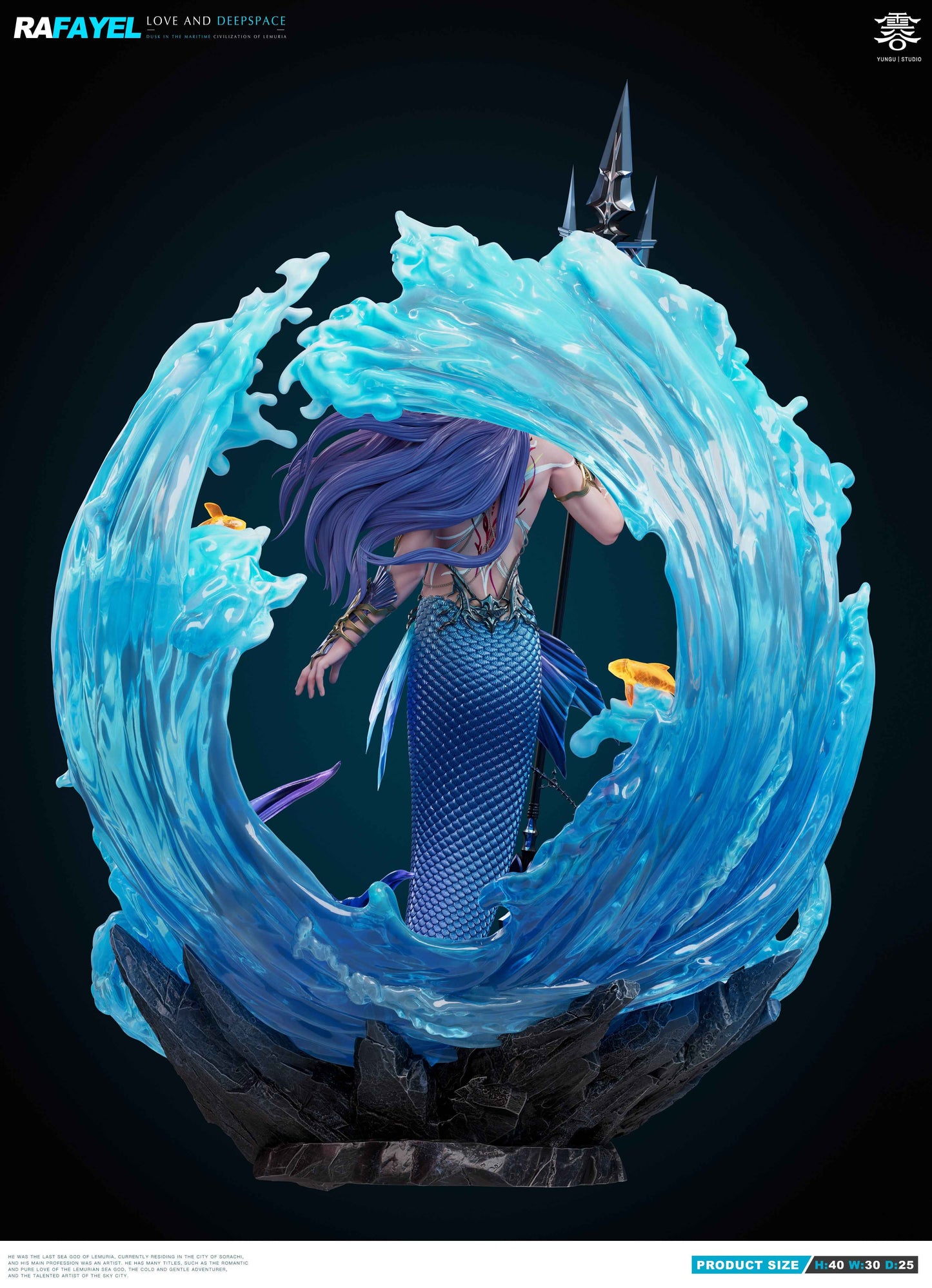 Love and Deepspace Yun Gu Studio Poseidon Rafayel 1/6 Resin Statue