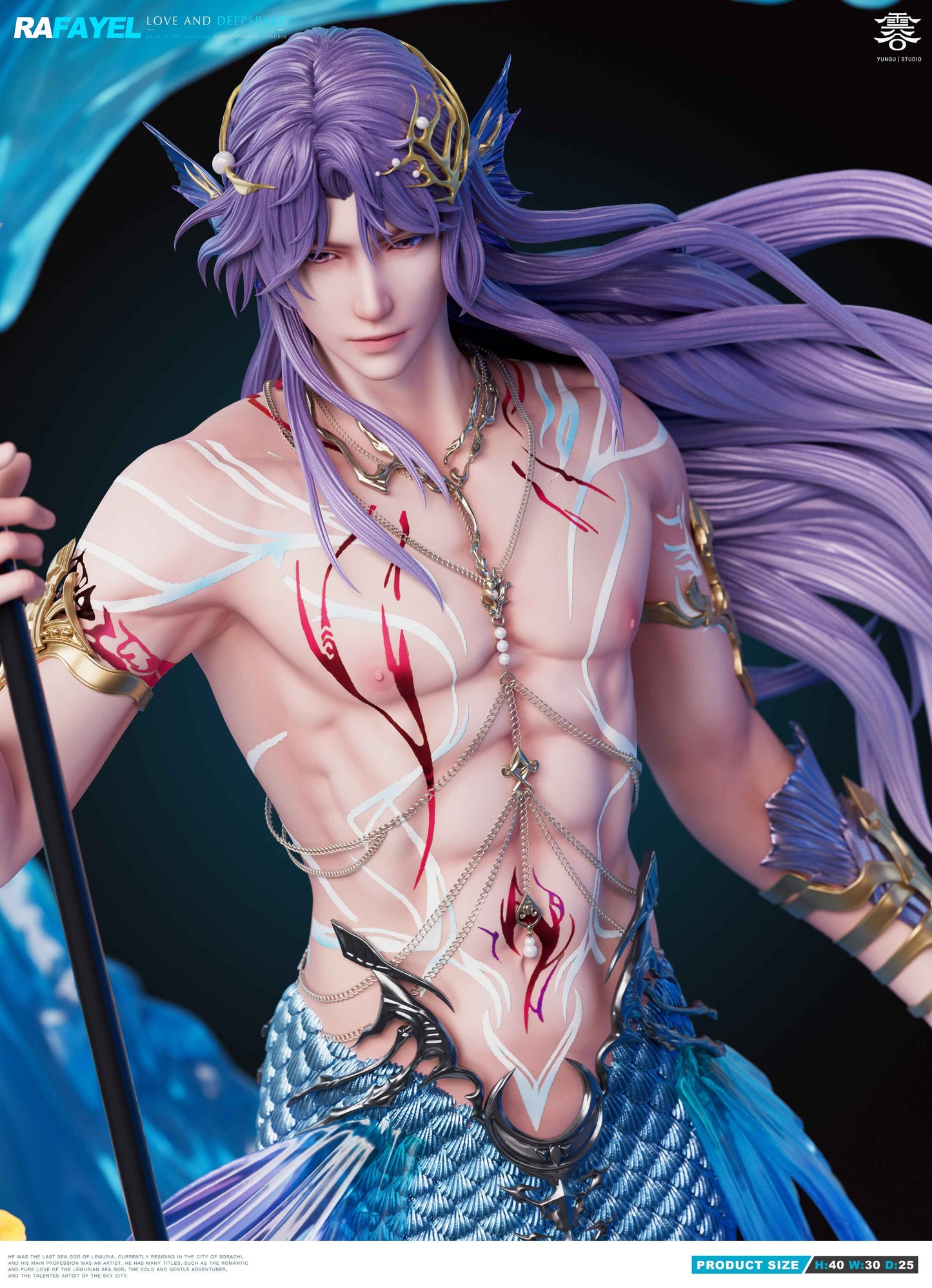 Love and Deepspace Yun Gu Studio Poseidon Rafayel 1/6 Resin Statue
