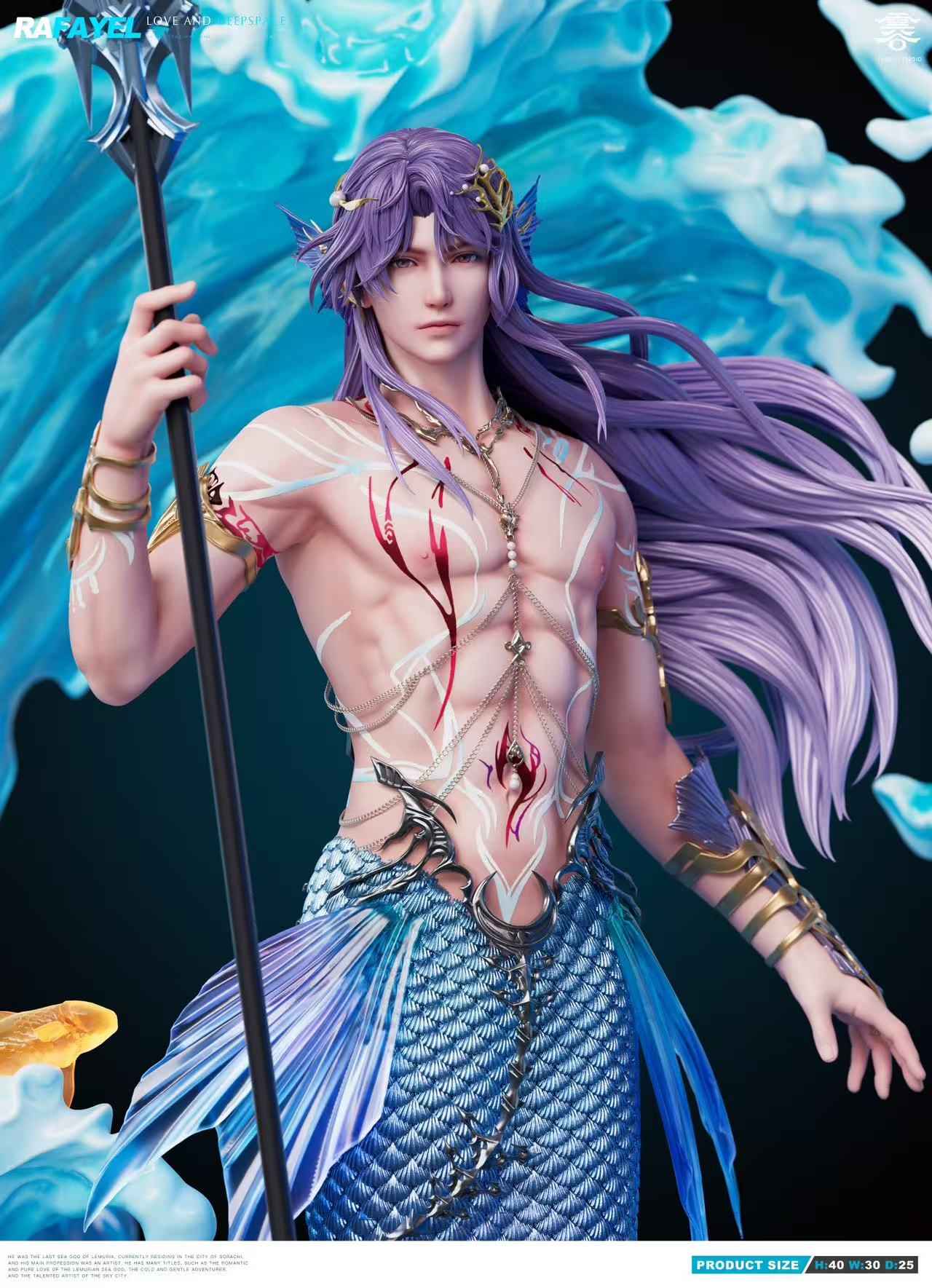 Love and Deepspace Yun Gu Studio Poseidon Rafayel 1/6 Resin Statue