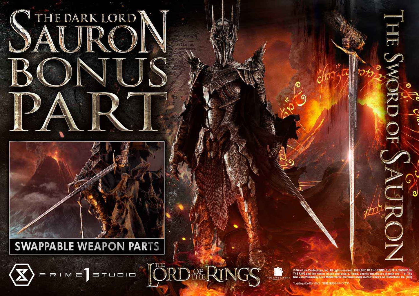 Lord of the Rings ~ Prime 1 Studio ~ The Dark Lord Sauron MMLOTR-01 MMLOTR-01S ~ Licensed Resin Statue - Santoryu Resins Collectors