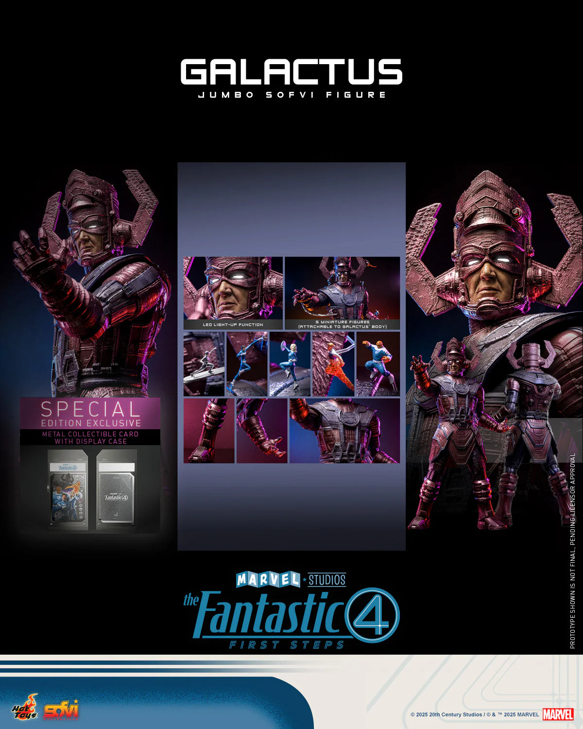 Marvel Hot Toys The Fantastic Four: First Steps Galactus Jumbo Sofvi Figure SMS001J Licensed Action Figure