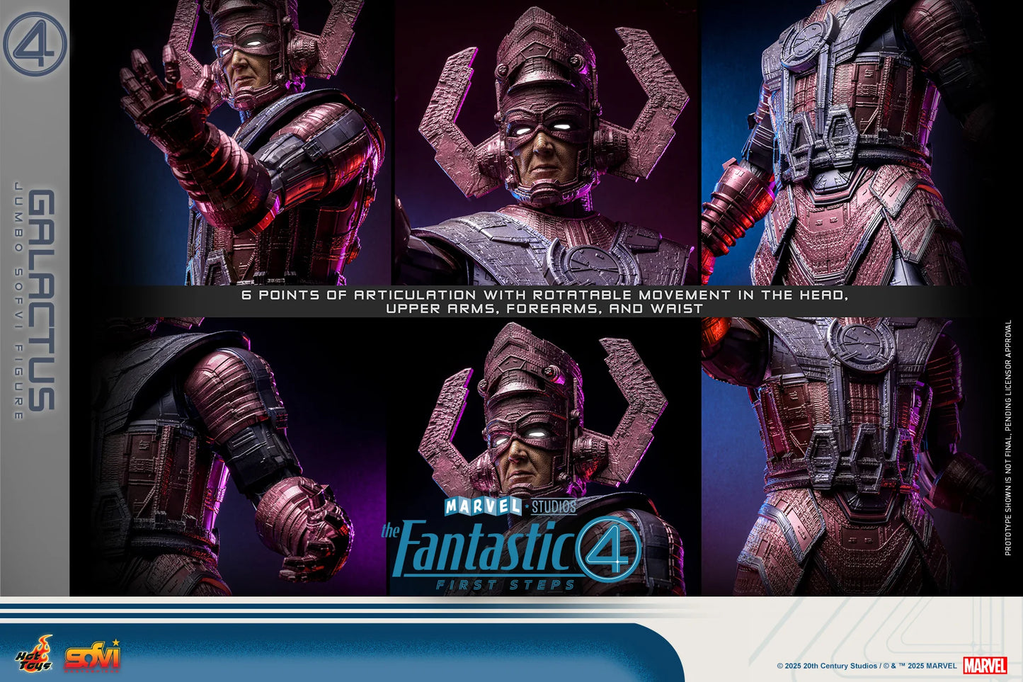Marvel Hot Toys The Fantastic Four: First Steps Galactus Jumbo Sofvi Figure SMS001J Licensed Action Figure
