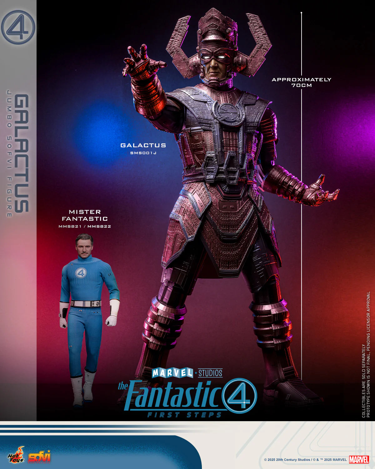 Marvel Hot Toys The Fantastic Four: First Steps Galactus Jumbo Sofvi Figure SMS001J Licensed Action Figure