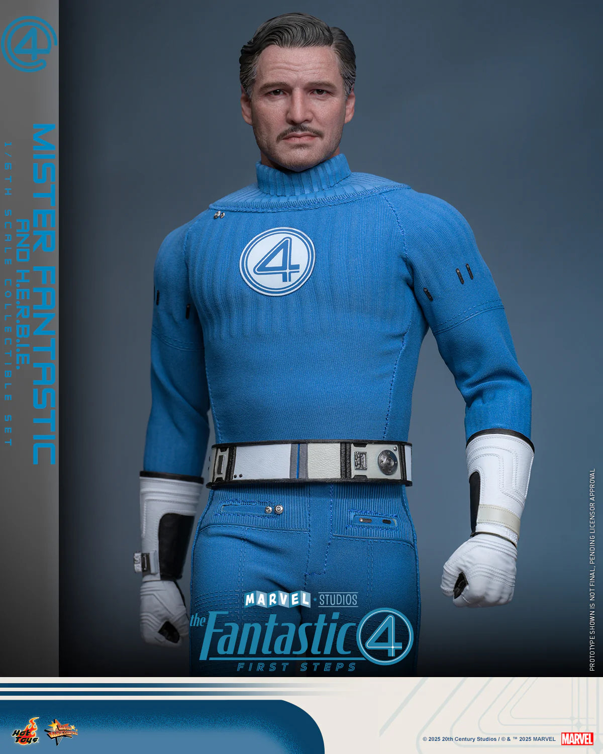 Marvel Hot Toys The Fantastic Four: First Steps Mr. Fantastic & H.E.R.B.I.E Set (Special Edition) MMS822B Licensed Action Figure