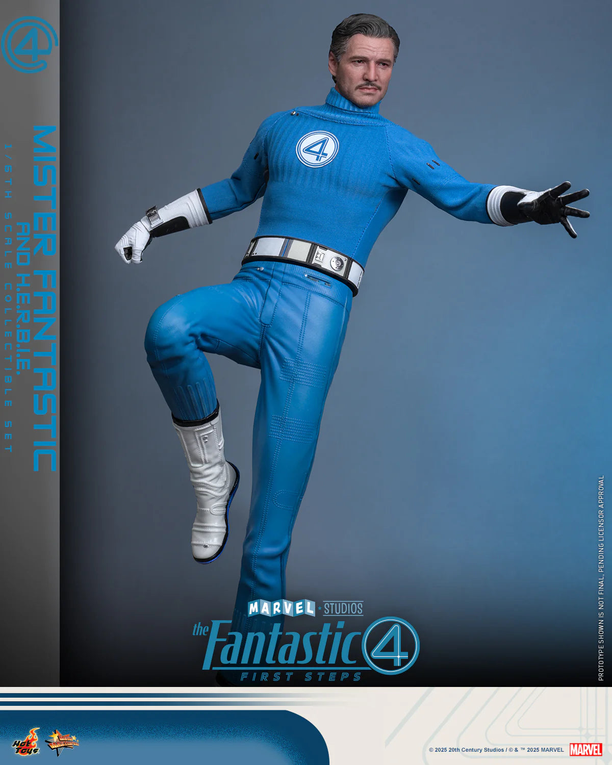 Marvel Hot Toys The Fantastic Four: First Steps Mr. Fantastic & H.E.R.B.I.E Set (Special Edition) MMS822B Licensed Action Figure