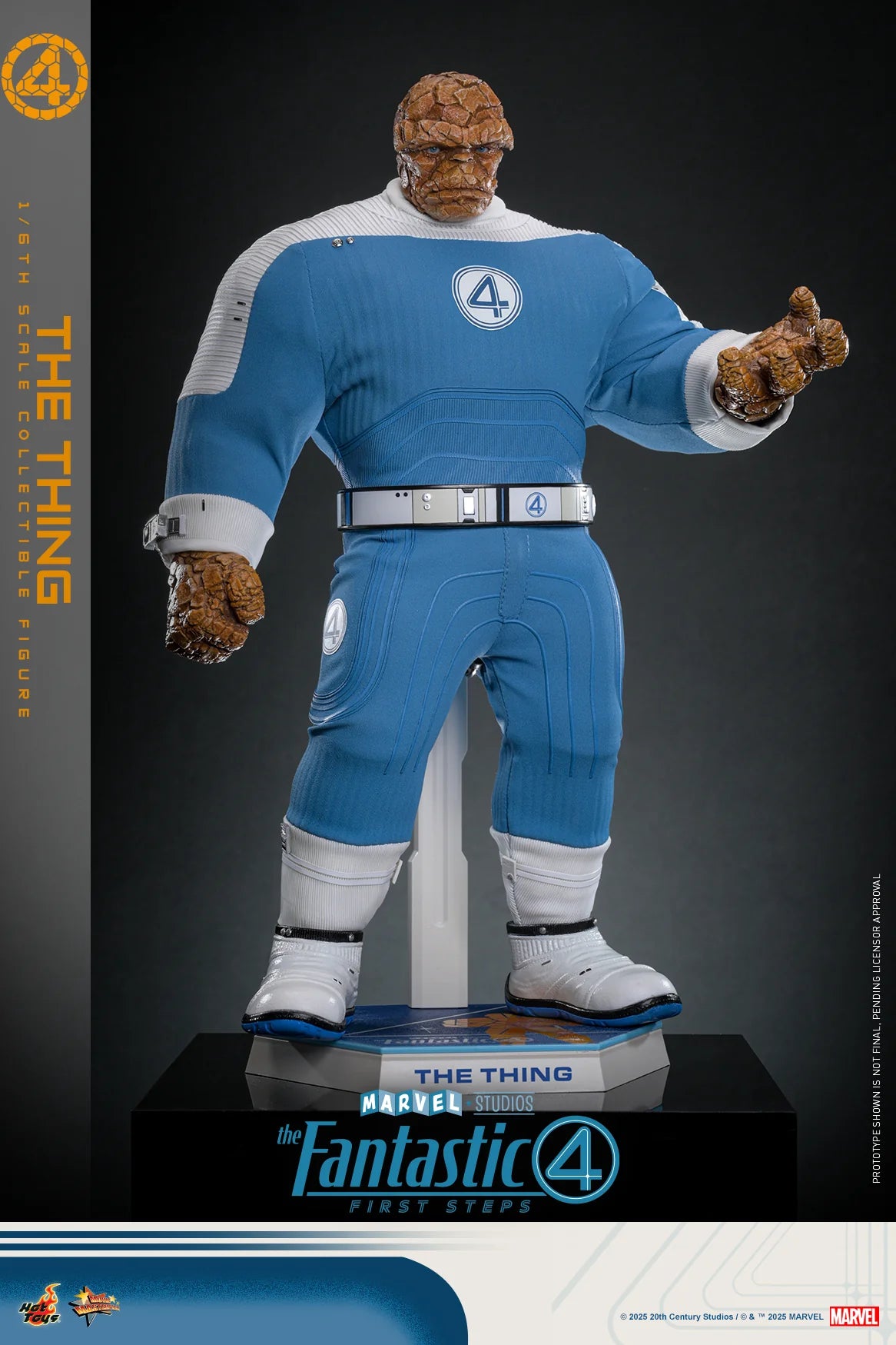 Marvel Hot Toys The Fantastic Four: First Steps The Thing (Special Edition) MMS813B Licensed Action Figure