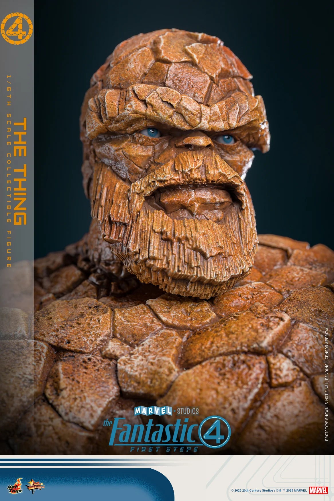 Marvel Hot Toys The Fantastic Four: First Steps The Thing (Special Edition) MMS813B Licensed Action Figure