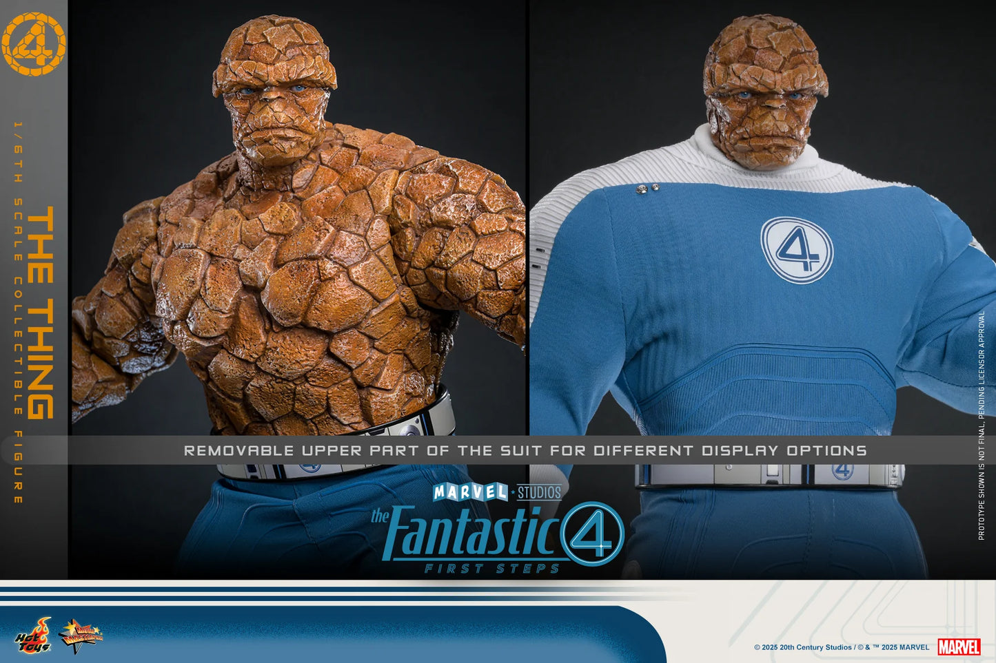 Marvel Hot Toys The Fantastic Four: First Steps The Thing (Special Edition) MMS813B Licensed Action Figure