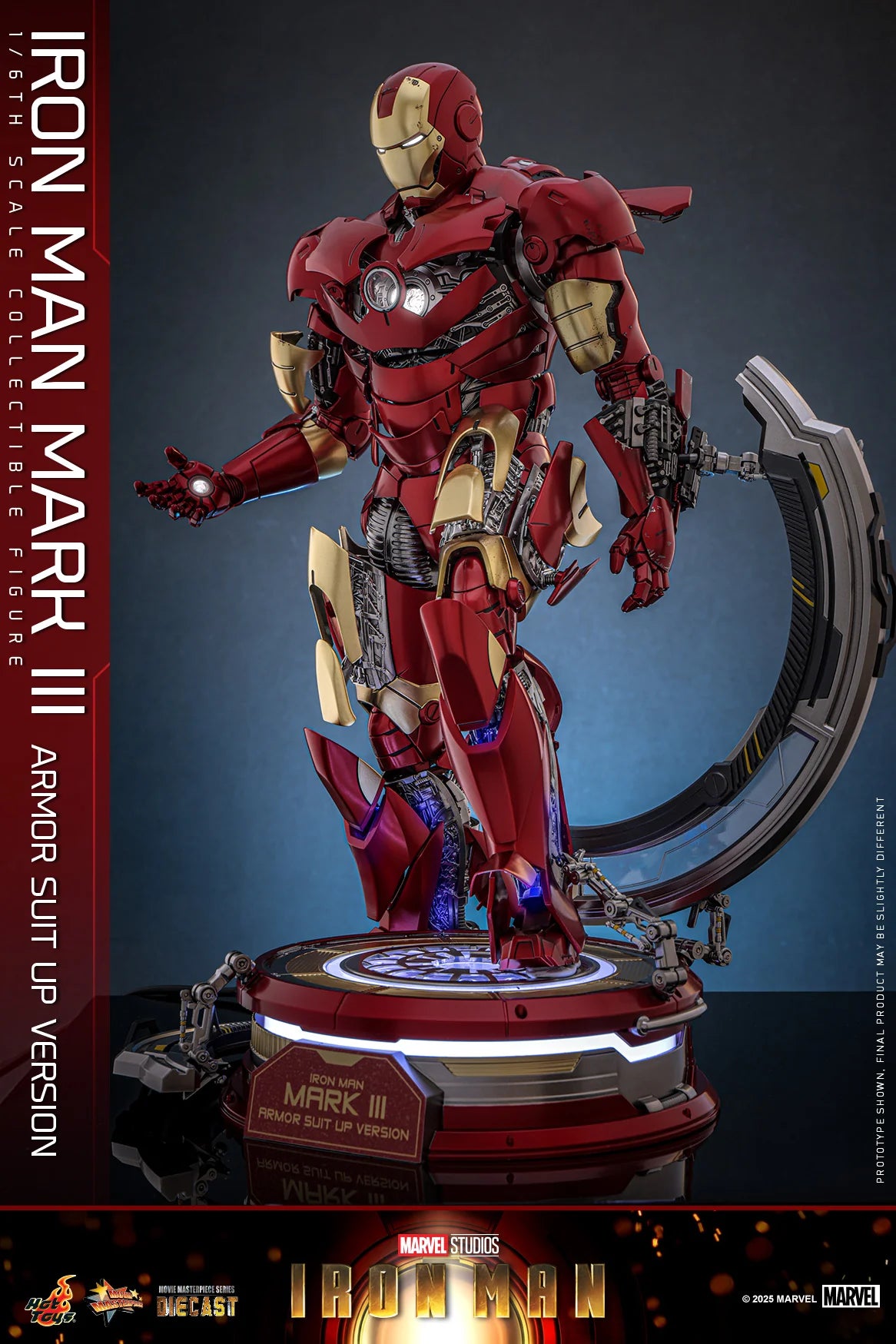 Marvel Hot Toys Ultimate Iron Man Mark III (Suit-Up Version Special Edition) MMS825D72B Licensed Action Figure