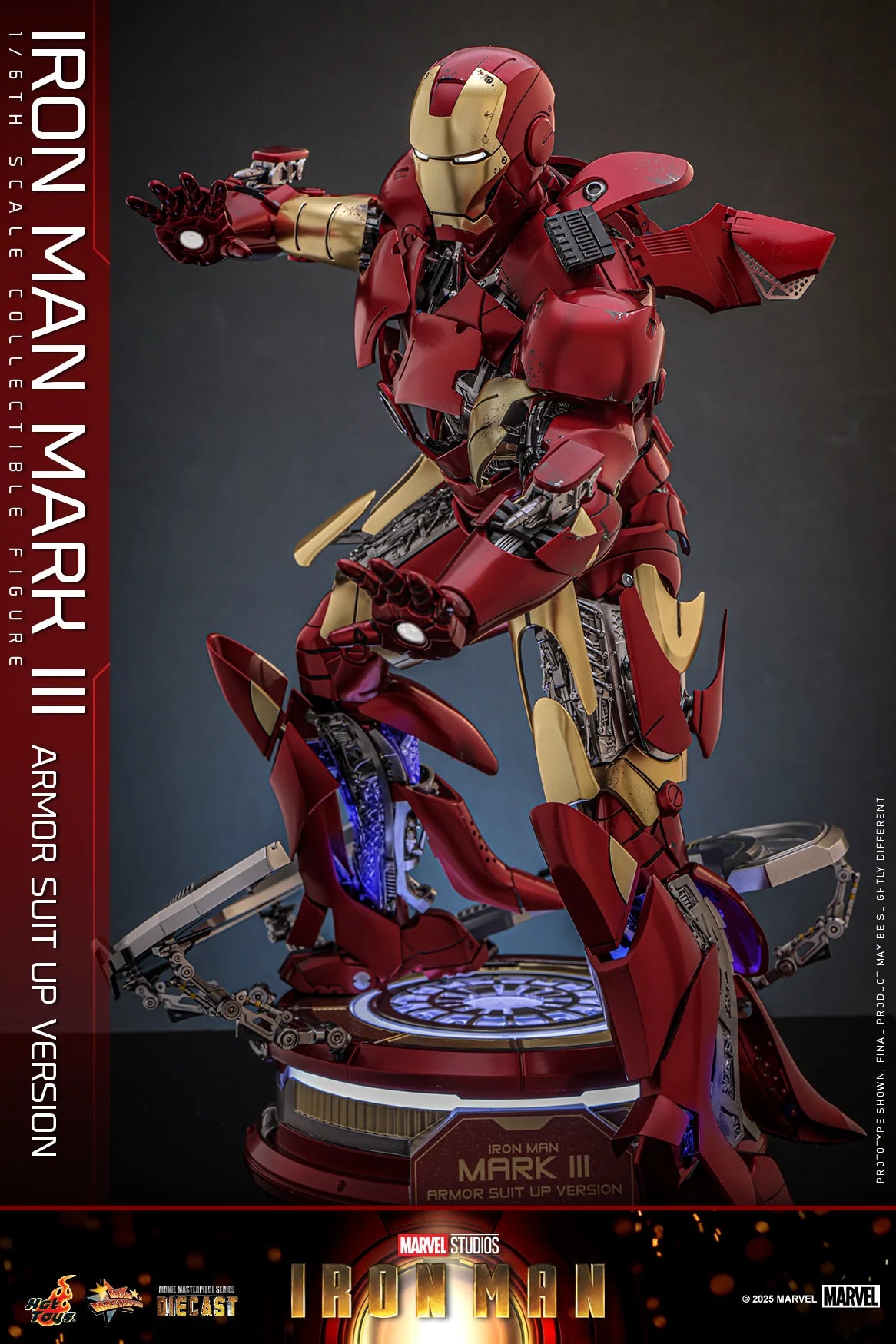 Marvel Hot Toys Ultimate Iron Man Mark III (Suit-Up Version Special Edition) MMS825D72B Licensed Action Figure