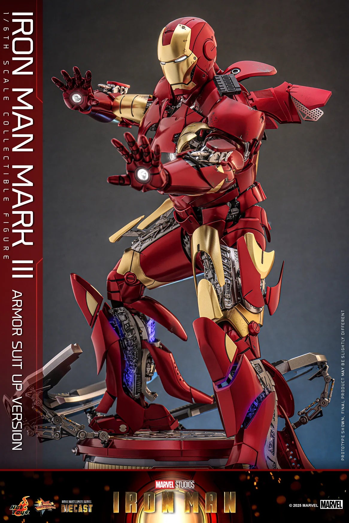 Marvel Hot Toys Ultimate Iron Man Mark III (Suit-Up Version Special Edition) MMS825D72B Licensed Action Figure