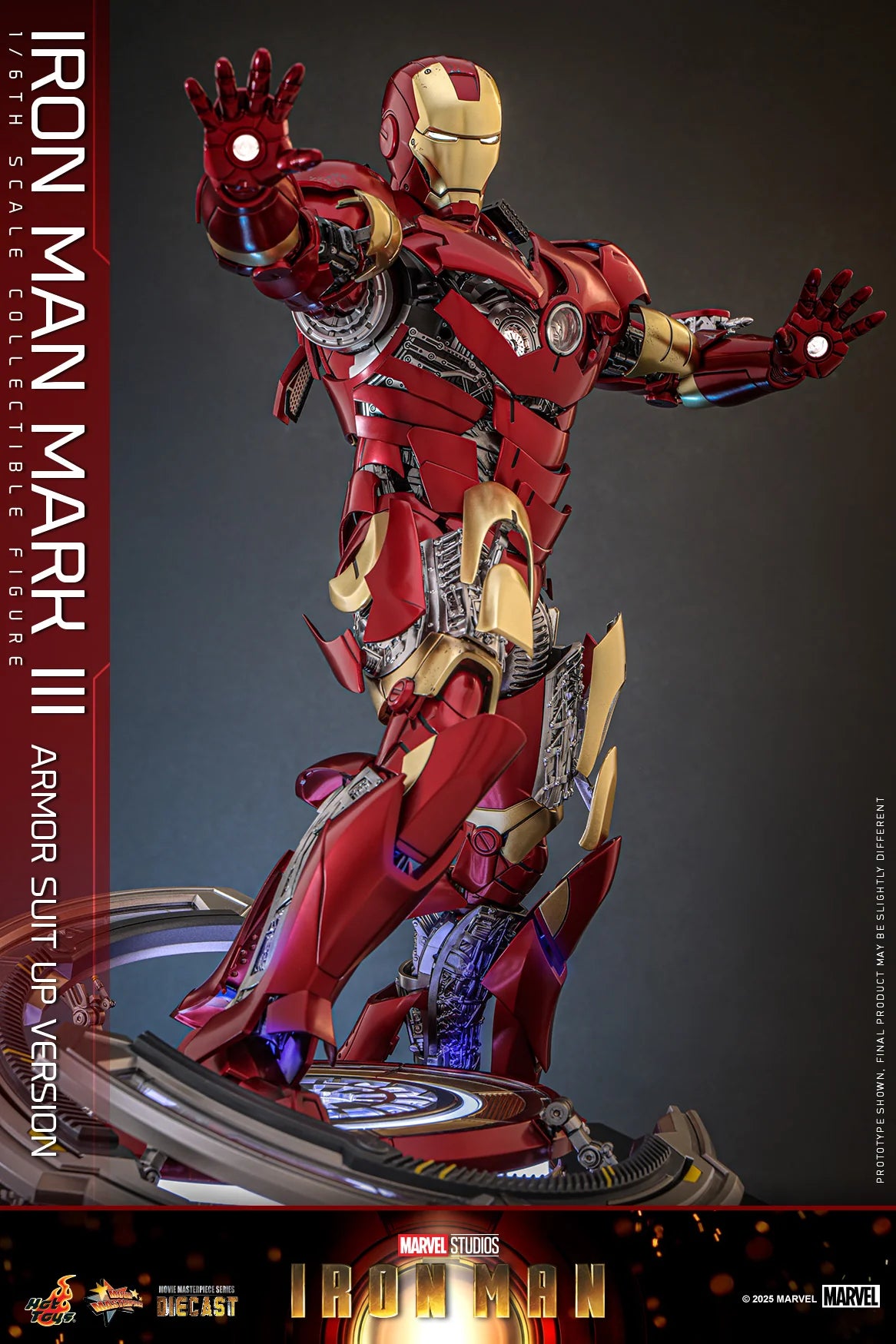 Marvel Hot Toys Ultimate Iron Man Mark III (Suit-Up Version Special Edition) MMS825D72B Licensed Action Figure