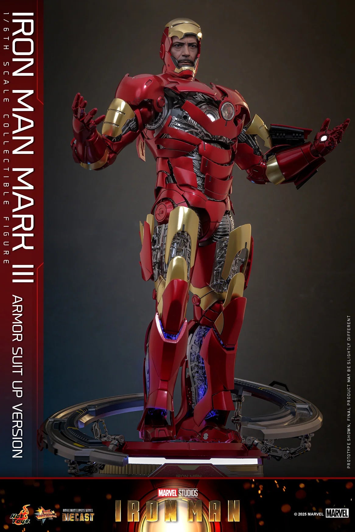 Marvel Hot Toys Ultimate Iron Man Mark III (Suit-Up Version Special Edition) MMS825D72B Licensed Action Figure