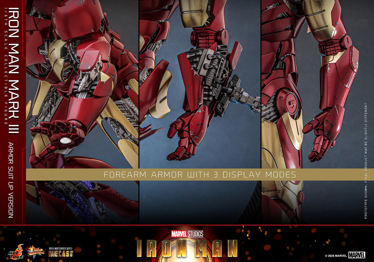 Marvel Hot Toys Ultimate Iron Man Mark III (Suit-Up Version Special Edition) MMS825D72B Licensed Action Figure