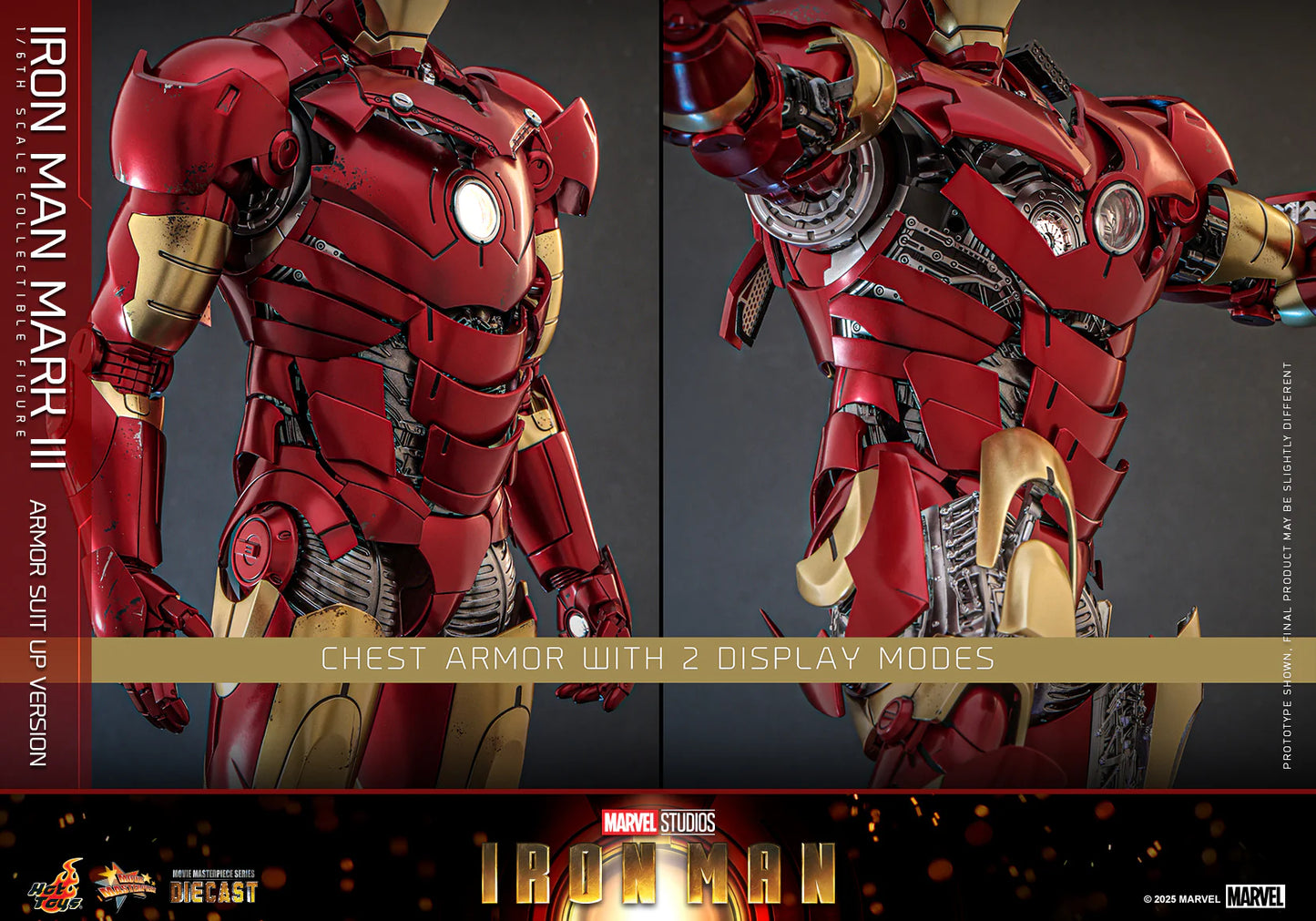 Marvel Hot Toys Ultimate Iron Man Mark III (Suit-Up Version Special Edition) MMS825D72B Licensed Action Figure