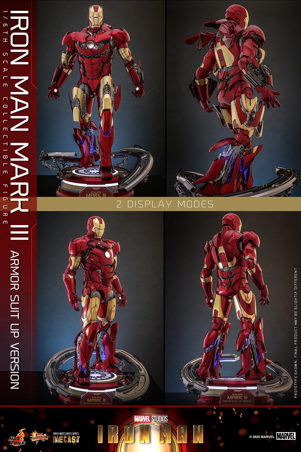 Marvel Hot Toys Ultimate Iron Man Mark III (Suit-Up Version Special Edition) MMS825D72B Licensed Action Figure