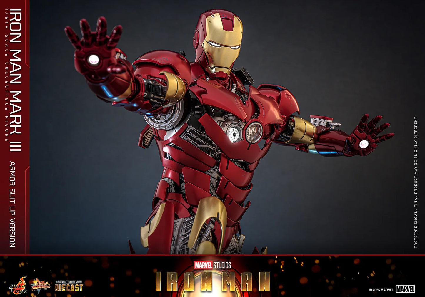 Marvel Hot Toys Ultimate Iron Man Mark III (Suit-Up Version Special Edition) MMS825D72B Licensed Action Figure