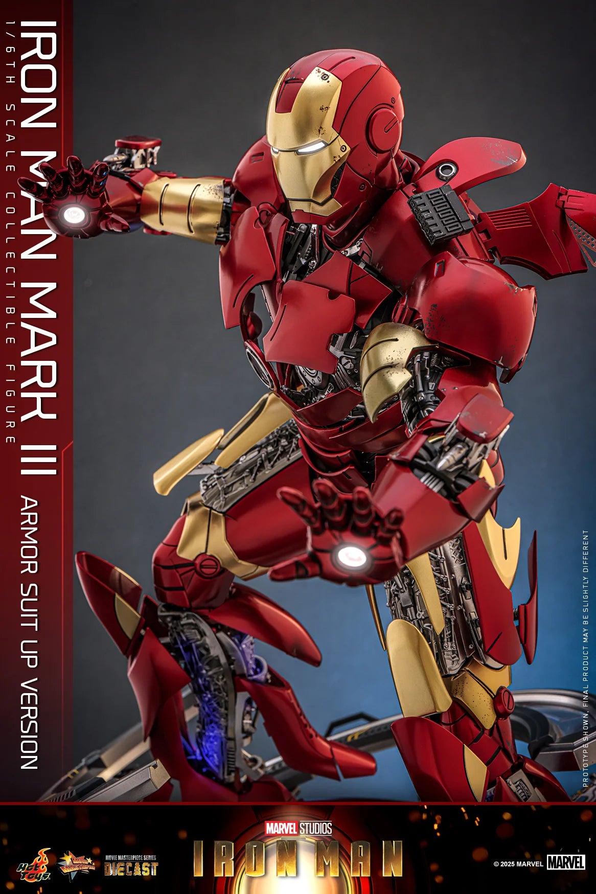 Marvel Hot Toys Ultimate Iron Man Mark III (Suit-Up Version Special Edition) MMS825D72B Licensed Action Figure