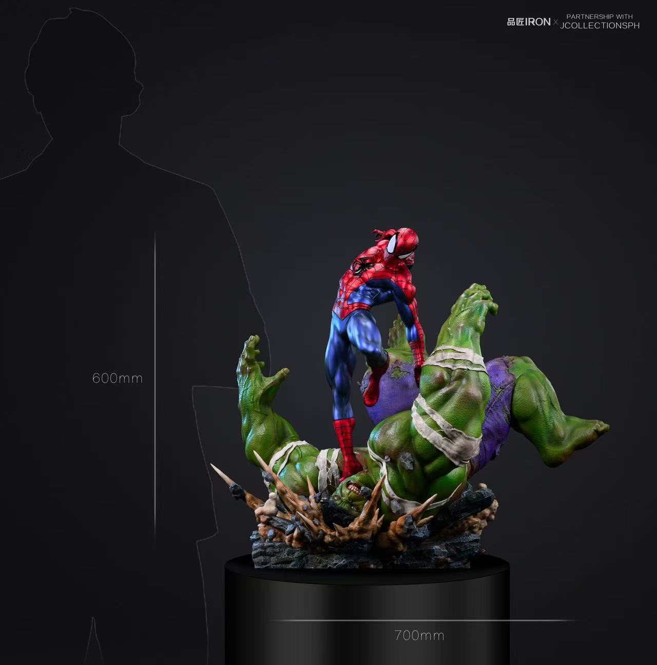 Marvel Iron Studio Spider-Man vs Hulk MQ065 Licensed Resin Statue