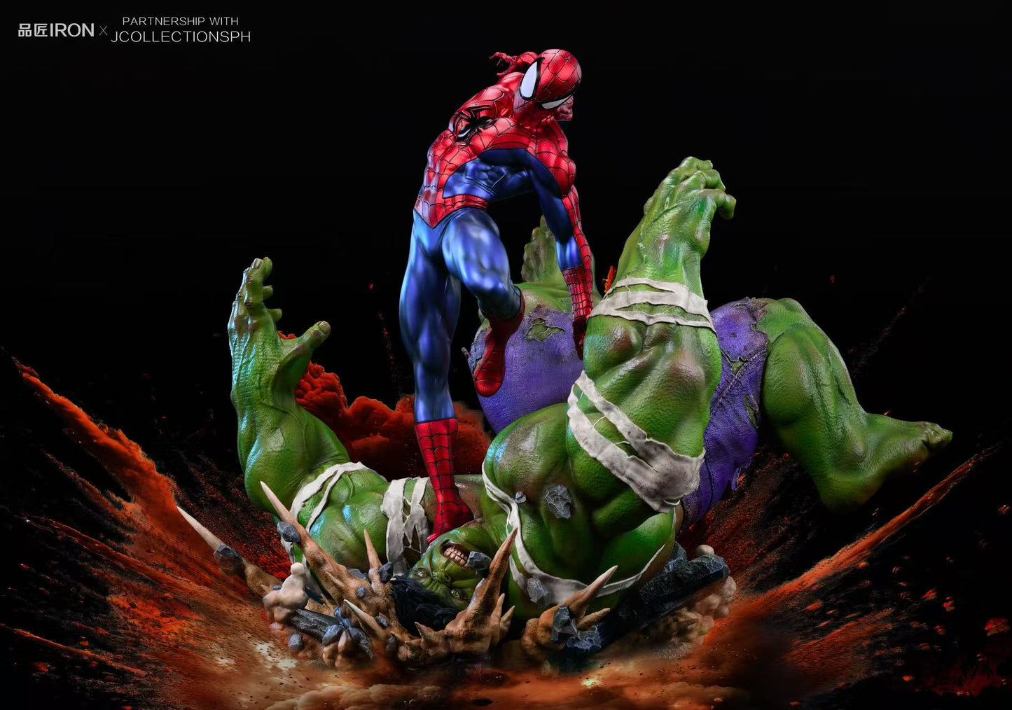 Marvel Iron Studio Spider-Man vs Hulk MQ065 Licensed Resin Statue