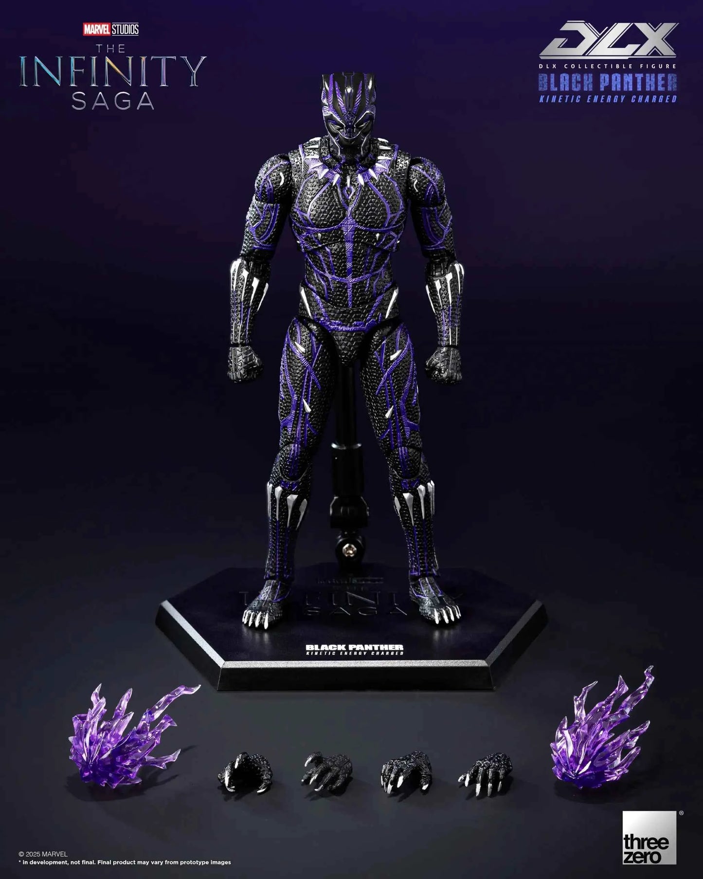 Marvel Threezero The Infinity Saga DLX Black Panther Kinetic Energy Recharge 3Z08210C0 Licensed Action Figure