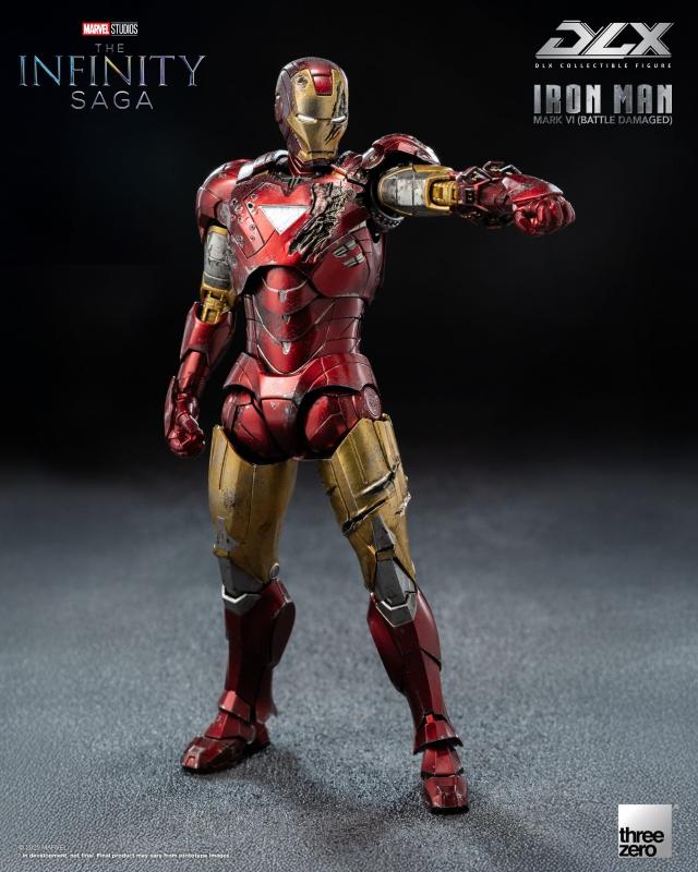Marvel Threezero The Infinity Saga DLX Iron Man Mark 6 Battle Damaged Version 3Z09180C0 Licensed Action Figure