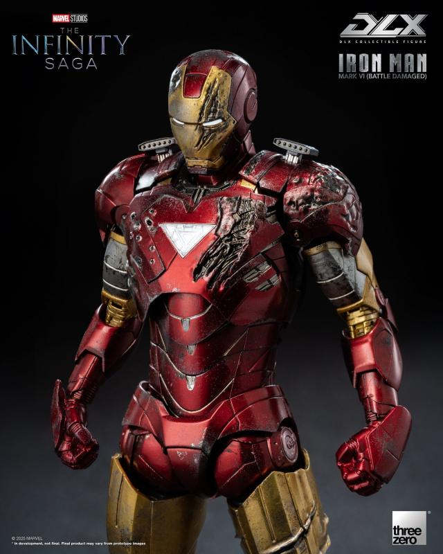 Marvel Threezero The Infinity Saga DLX Iron Man Mark 6 Battle Damaged Version 3Z09180C0 Licensed Action Figure