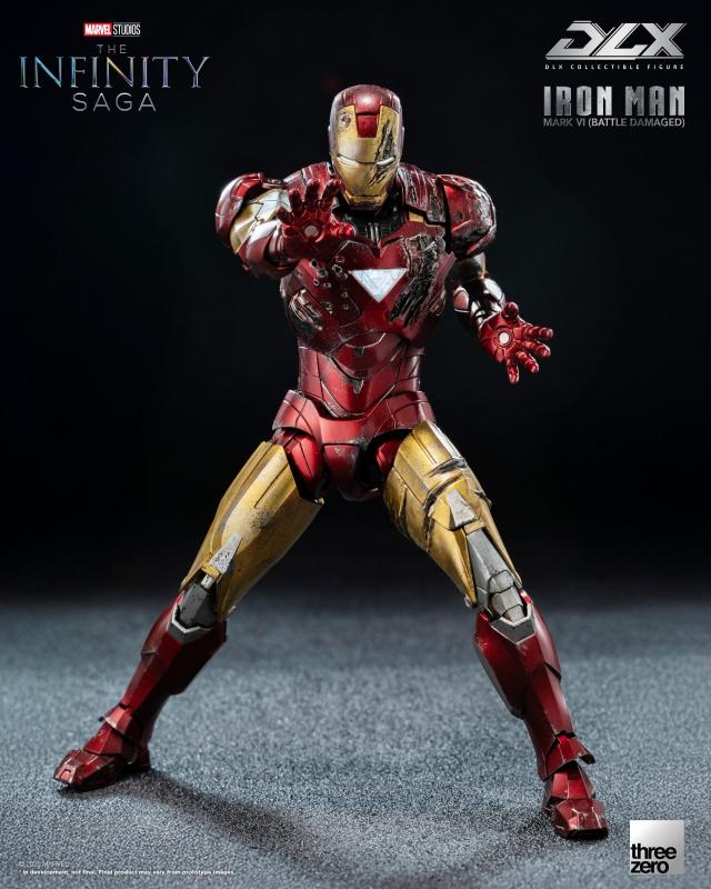 Marvel Threezero The Infinity Saga DLX Iron Man Mark 6 Battle Damaged Version 3Z09180C0 Licensed Action Figure