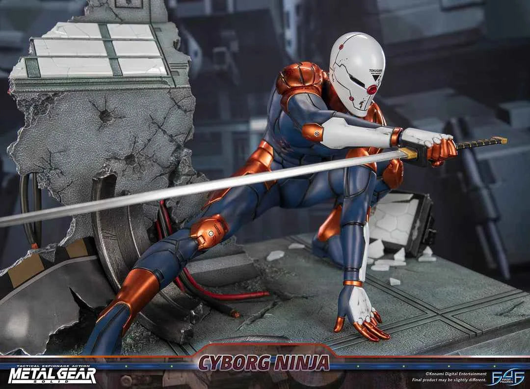 Metal Gear Solid First 4 Figures Cyborg Ninja Gray Fox MGSCNST Licensed Resin Statue