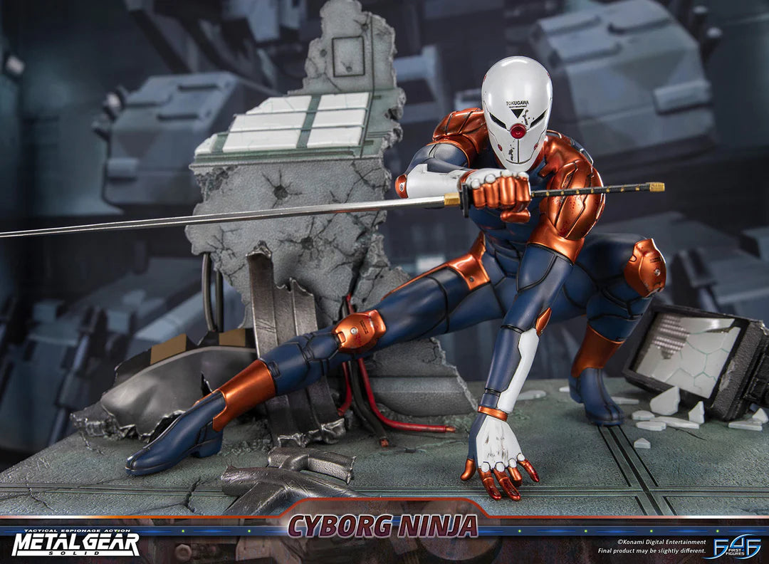 Metal Gear Solid First 4 Figures Cyborg Ninja Gray Fox MGSCNST Licensed Resin Statue