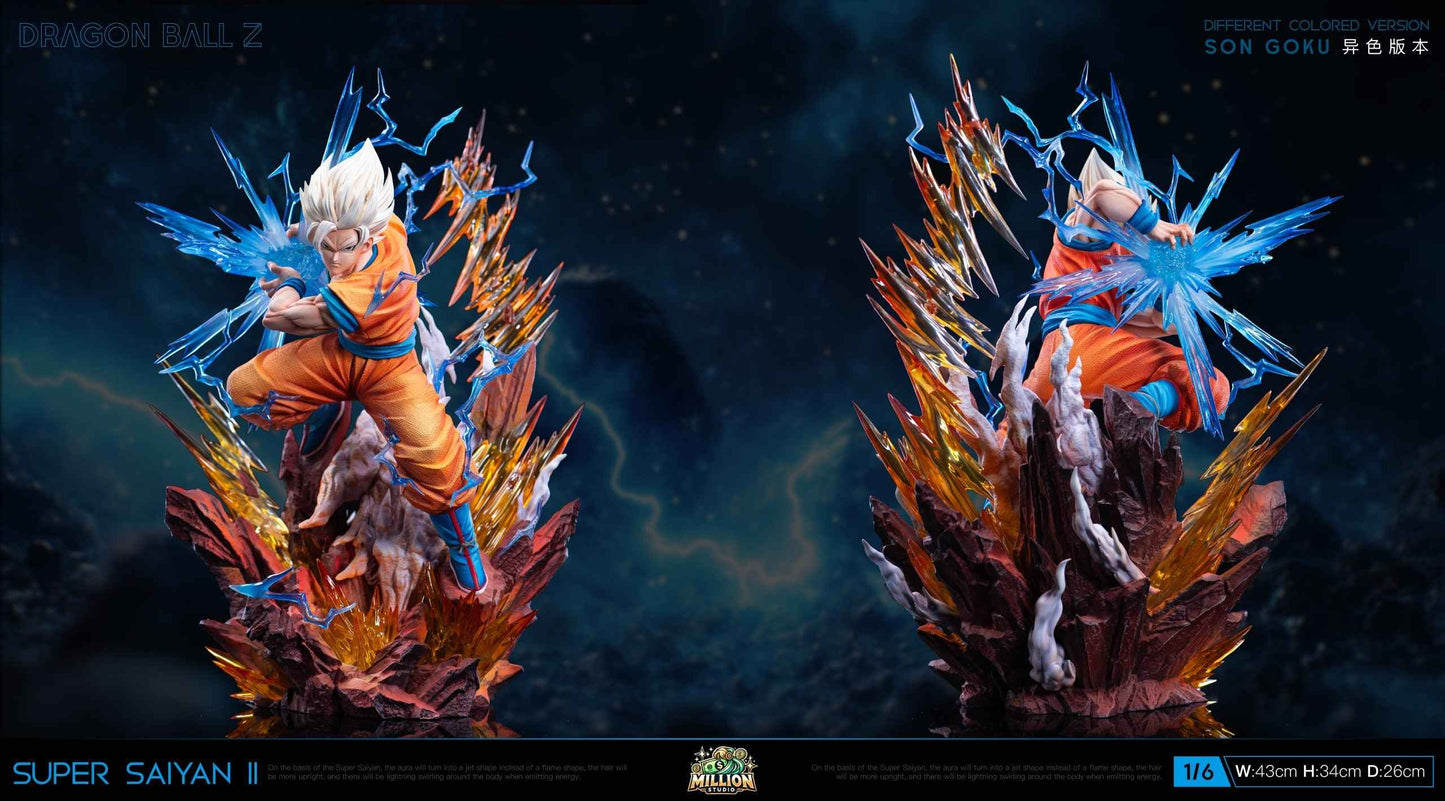 Dragon Ball ~ Million Studio ~ Son Goku Super Saiyan 2 "SS2" Kamehameha ~ Resin Statue - Santoryu Resins Collectors
