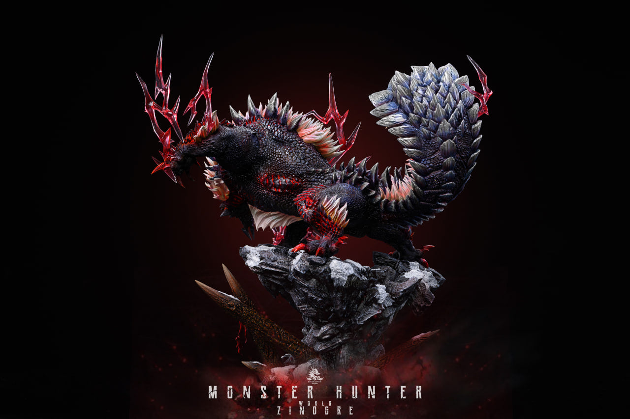 Monster Hunter Dragon Realm Studio Zinogre & Stygian Zinogre Resin Statue